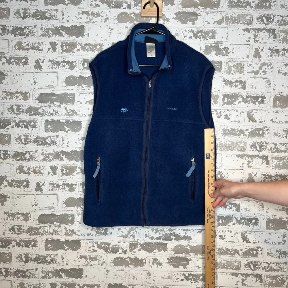 Patagonia | mens blue sherpa synchilla vest